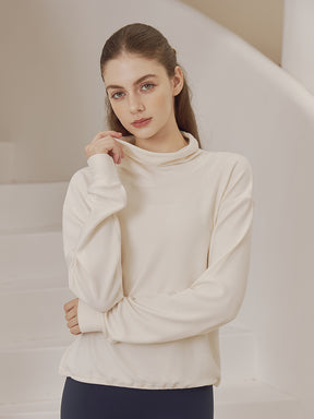 秋冬 両面起毛 ゆったりスウェット ドローストリング