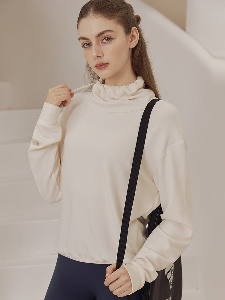 秋冬 両面起毛 ゆったりスウェット ドローストリング