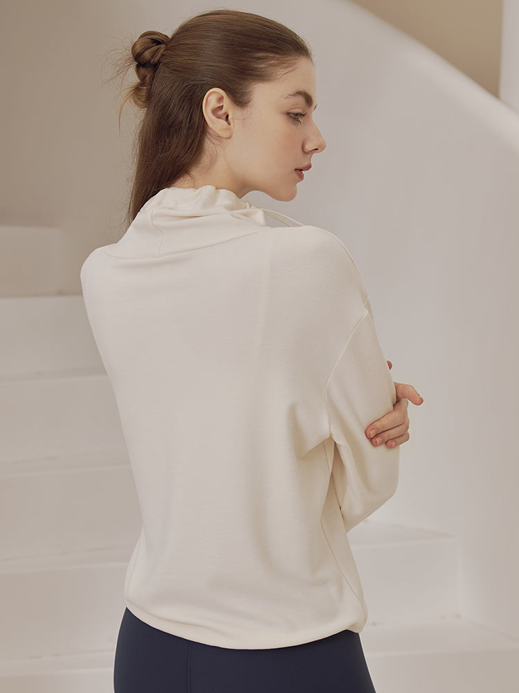 秋冬 両面起毛 ゆったりスウェット ドローストリング