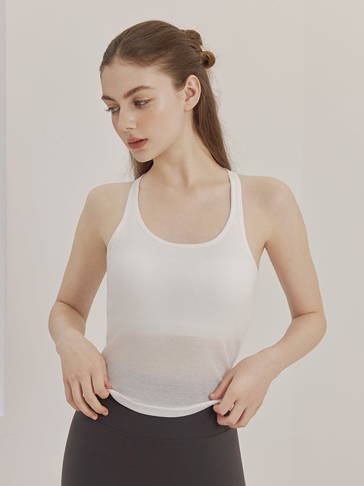 レーサーバック ロング丈 長袖トップス+スポーツブラセット