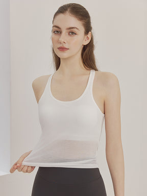 レーサーバック ロング丈 長袖トップス+スポーツブラセット