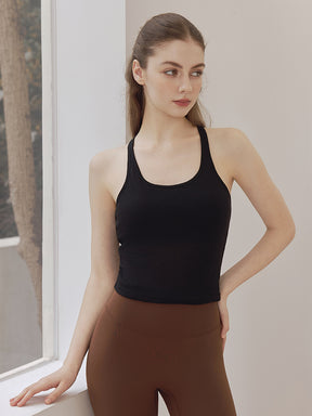 レーサーバック ロング丈 長袖トップス+スポーツブラセット