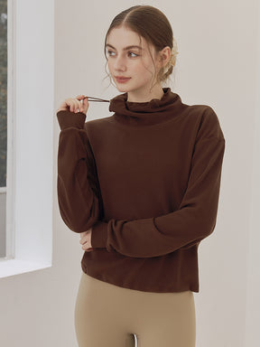 秋冬 両面起毛 ゆったりスウェット ドローストリング