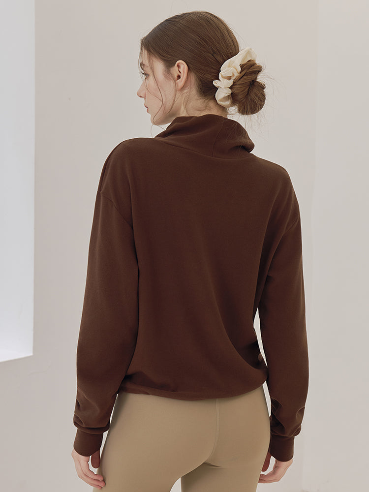 秋冬 両面起毛 ゆったりスウェット ドローストリング