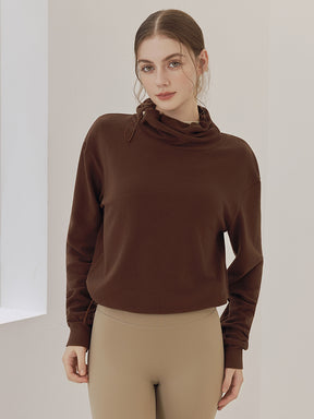 秋冬 両面起毛 ゆったりスウェット ドローストリング