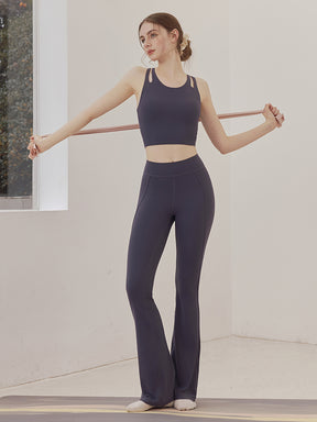 ダブルストラップ スポーツブラ パッド付き