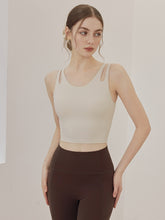 ダブルストラップ スポーツブラ パッド付き