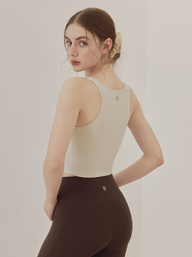 ダブルストラップ スポーツブラ パッド付き