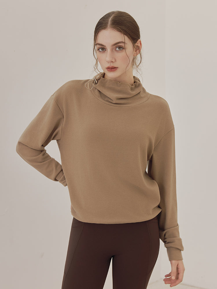 秋冬 両面起毛 ゆったりスウェット ドローストリング