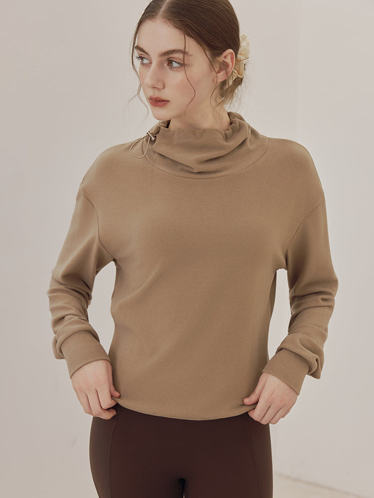 秋冬 両面起毛 ゆったりスウェット ドローストリング