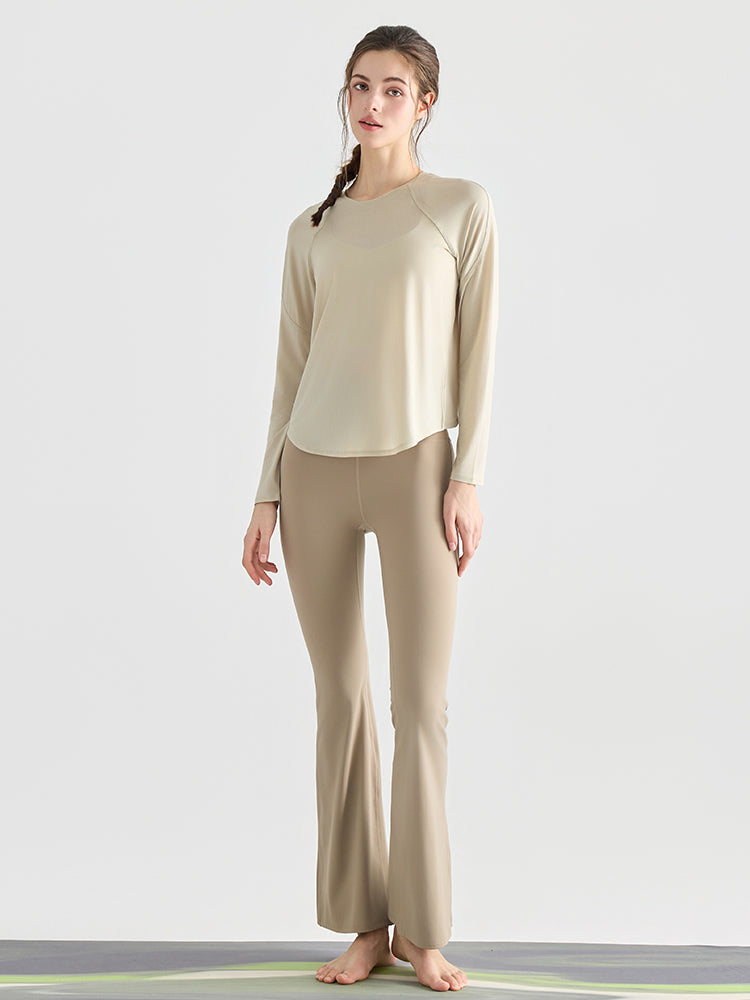 メッシュ切り替え 長袖シャツ