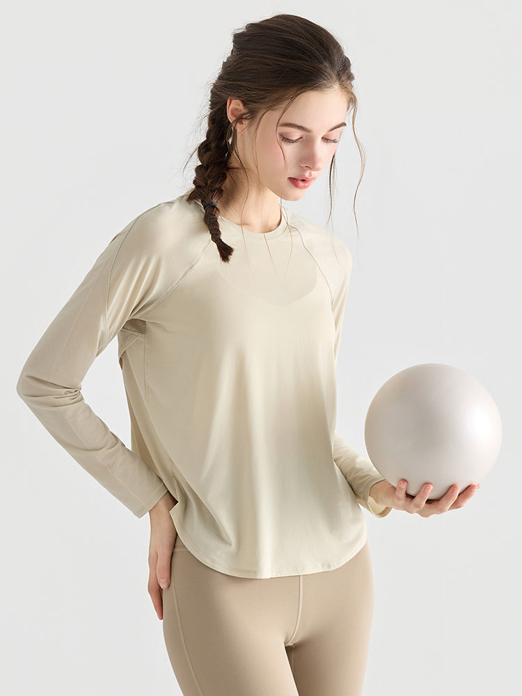 メッシュ切り替え 長袖シャツ