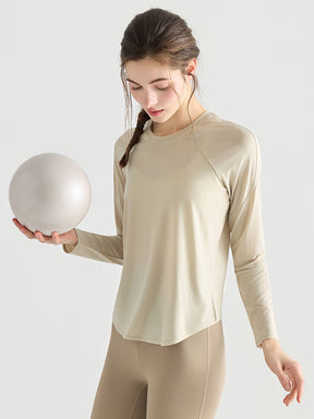 メッシュ切り替え 長袖シャツ