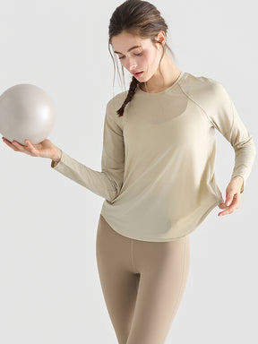 メッシュ切り替え 長袖シャツ