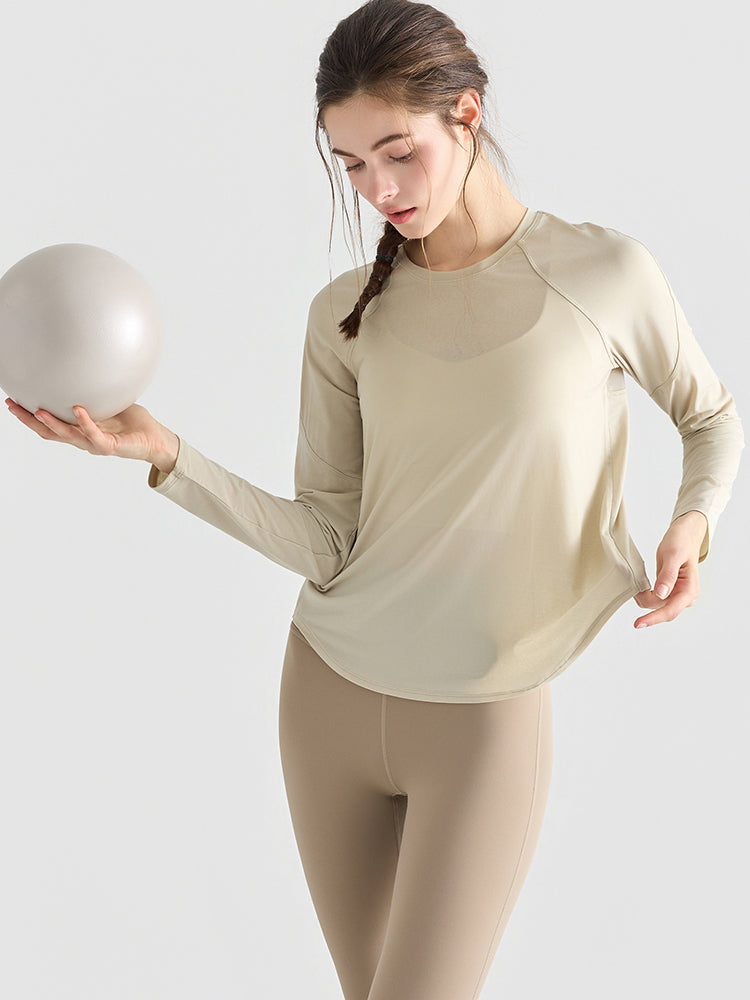 メッシュ切り替え 長袖シャツ