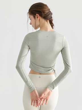 初秋 サイド ドローストリング 長袖