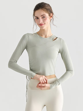 初秋 サイド ドローストリング 長袖