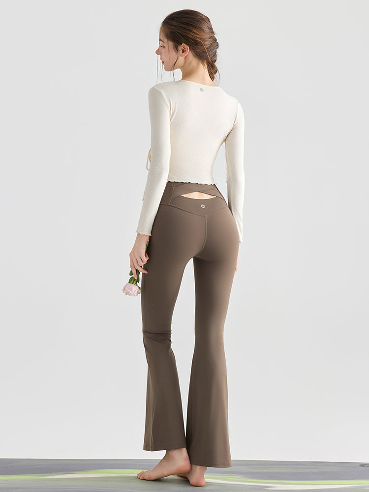 『新色追加』バック交差　フレアレギンス