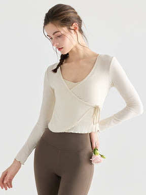 フリルカフス 速乾 羽織り ヨガトップ