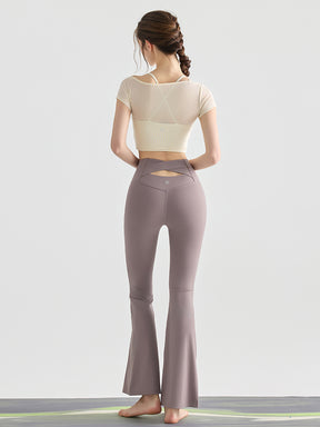 『新色追加』バック交差　フレアレギンス