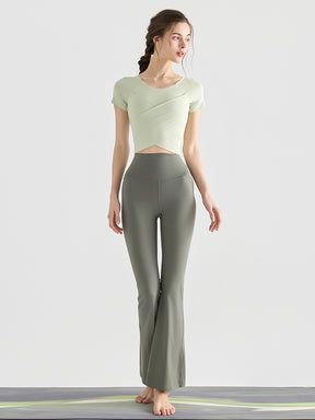 『新色追加』バック交差　フレアレギンス