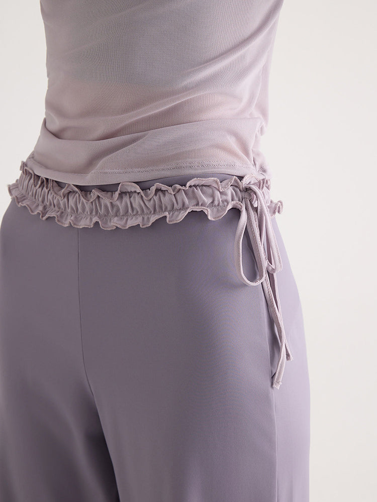 レース ワイトパンツ ヒップアップ