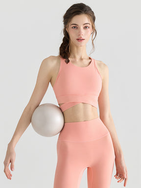 LYCRA®背中開き スポーツブラ ハイサポート