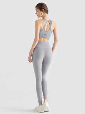 LYCRA®背中開き スポーツブラ ハイサポート