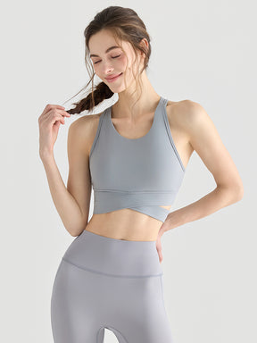 LYCRA®背中開き スポーツブラ ハイサポート