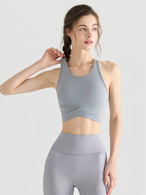 LYCRA®背中開き スポーツブラ ハイサポート