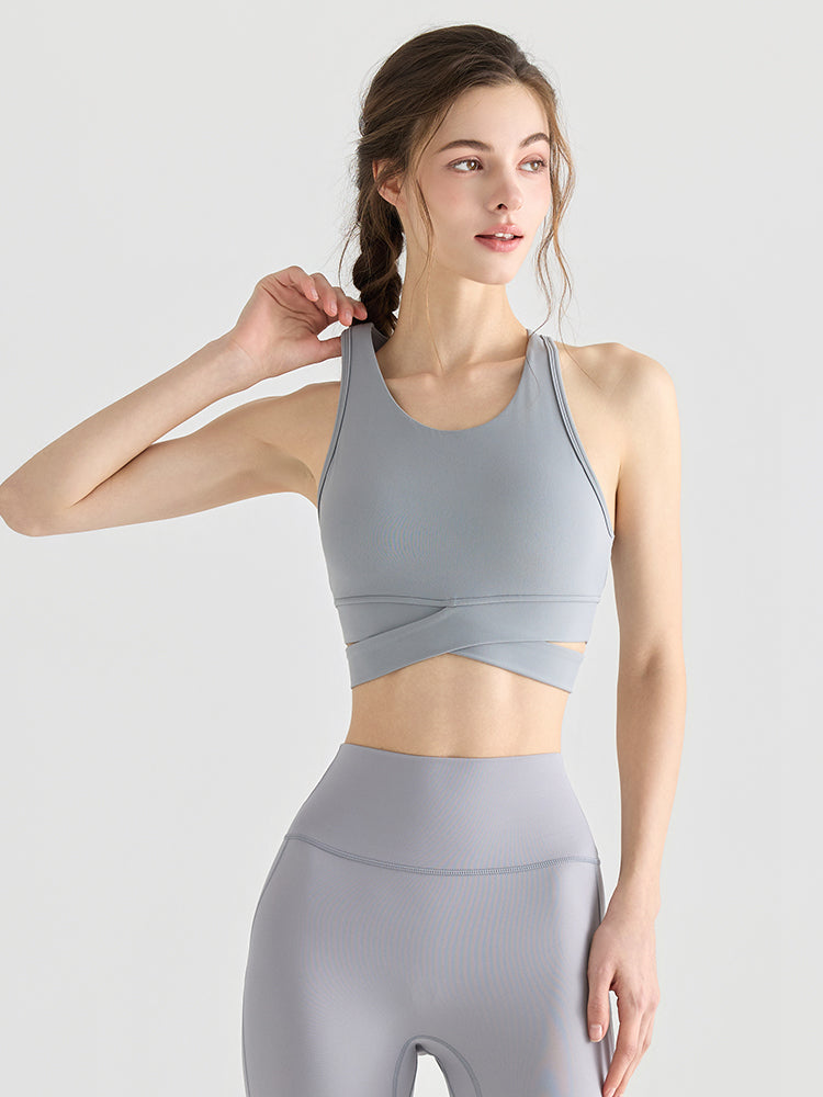 LYCRA®背中開き スポーツブラ ハイサポート
