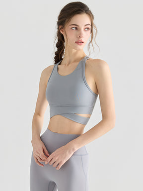 LYCRA®背中開き スポーツブラ ハイサポート