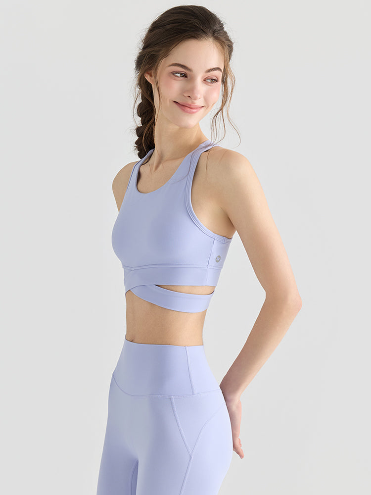 LYCRA®背中開き スポーツブラ ハイサポート