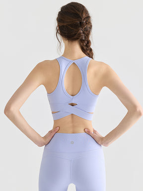 LYCRA®背中開き スポーツブラ ハイサポート