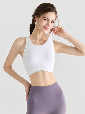 LYCRA®背中開き スポーツブラ ハイサポート