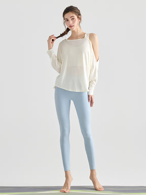 抗菌防臭加工 ハイウエスト レギンス