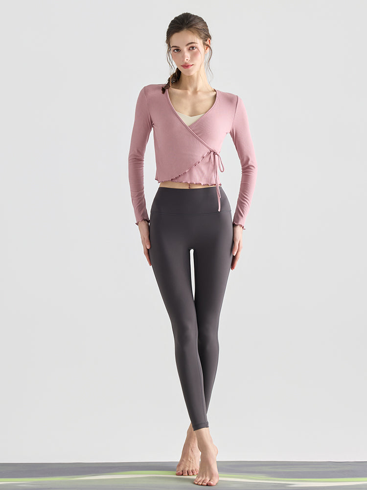 フリルカフス 速乾 羽織り ヨガトップ