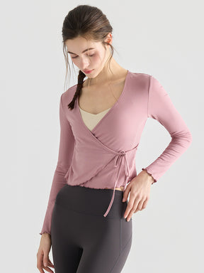 フリルカフス 速乾 羽織り ヨガトップ