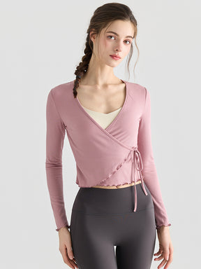 フリルカフス 速乾 羽織り ヨガトップ