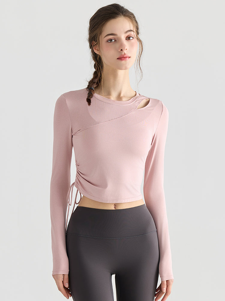 初秋 サイド ドローストリング 長袖