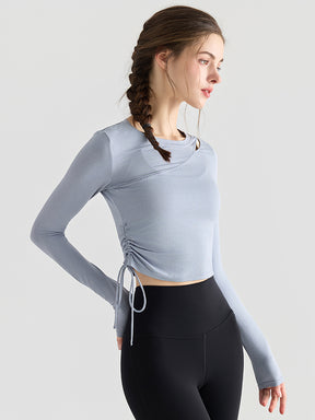 初秋 サイド ドローストリング 長袖