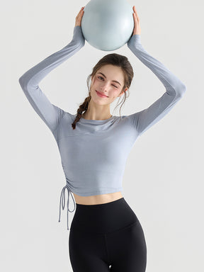 初秋 サイド ドローストリング 長袖