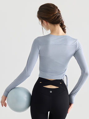 初秋 サイド ドローストリング 長袖