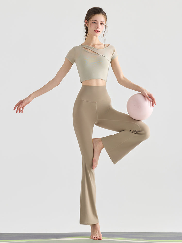 『新色追加』バック交差　フレアレギンス