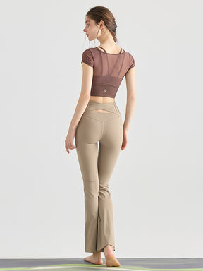 『新色追加』バック交差　フレアレギンス