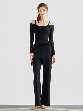 レース ワイトパンツ ヒップアップ