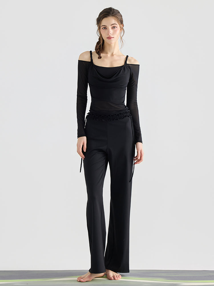 レース ワイトパンツ ヒップアップ