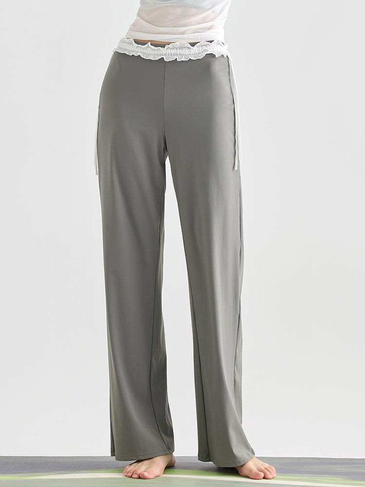 レース ワイトパンツ ヒップアップ