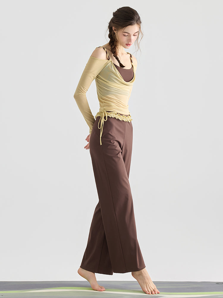 レース ワイトパンツ ヒップアップ