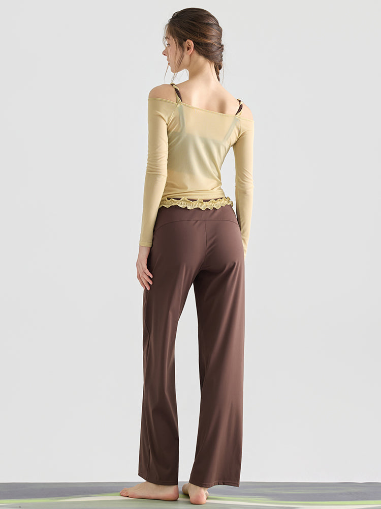 レース ワイトパンツ ヒップアップ